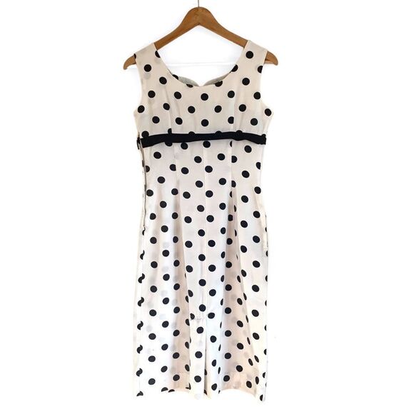 Vintage 1950’s Mindy Ross Polka Dot Wiggle Dress - Picture 2 of 10